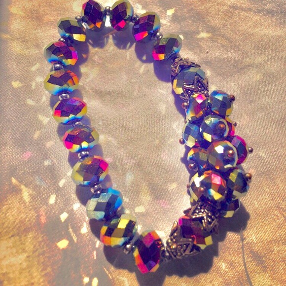 Enchanting multi-facet rainbow bracelet - Picture 1 of 5